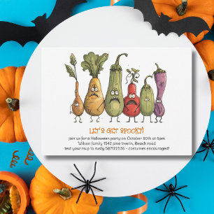 Invitation Drôle zombie légumes enfants Halloween