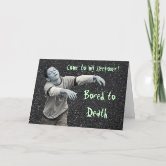 Invitation Drôle Zombie Sleepover Party