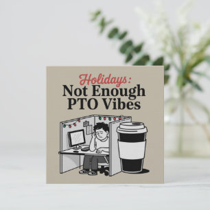 Invitation Drôles de vacances de bureau de Memes de café PTO 