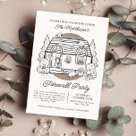 Invitation Drop In Funny Raccoon House Farewell Party<br><div class="desc">Cette drôle d'invitation d'adieu d'automne illustrée est parfaite pour célébrer quelqu'un qui vous est spécial alors qu'ils s'embarquent dans une nouvelle aventure! Doté d'une ligne d'art originale d'un confortable chalet d'automne plein de ratons laveurs et de citrouilles d'automne se dressent contre un burlap texturé. Il vous suffit d'ajouter vos propres...</div>