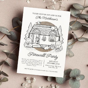 Invitation Drop In Funny Raccoon House Farewell Party