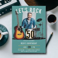 Drums de guitare rock Hommes 50e anniversaire Phot