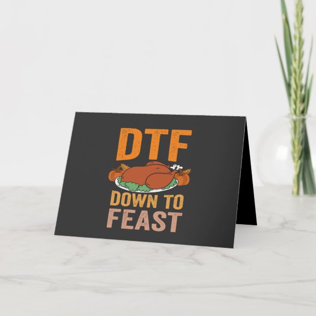 Invitation DTf À Fêter Drôle Thanksgiving Turquie Cadeau (Devant)