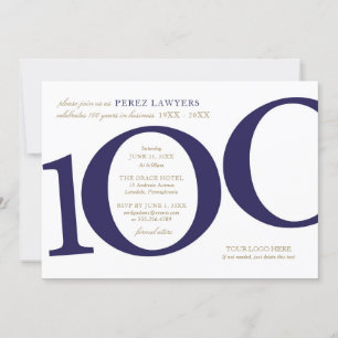 Invitation du 100e anniversaire d'affaires