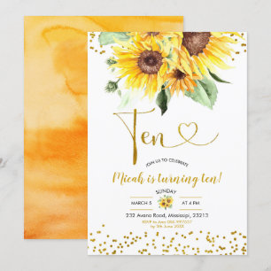 Invitation du 10e anniversaire du tournesol