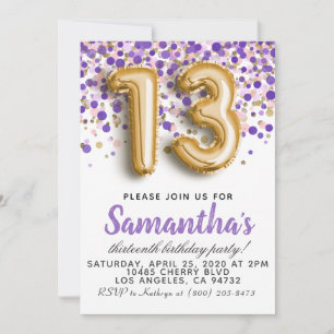 Invitation du 13e anniversaire