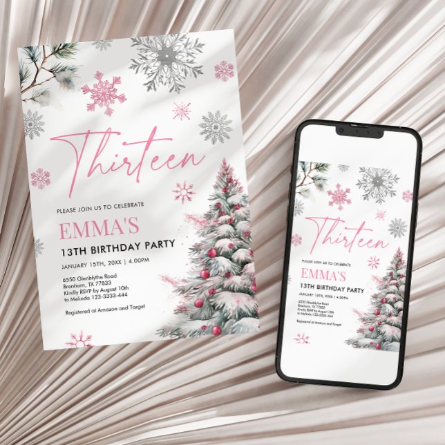 Invitation du 13e anniversaire, treize Anniversair (Créateur téléchargé)