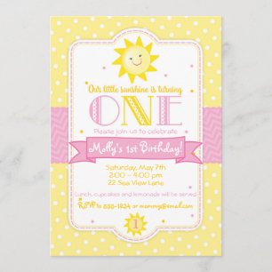 Invitation du 1er anniversaire du soleil