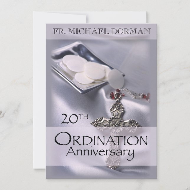 Invitation du 20e anniversaire d'ordination, Nam p (Devant)