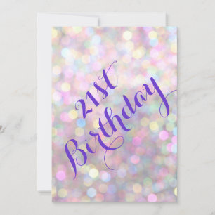 Invitation du 21e anniversaire Sparkly