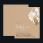 Invitation du 21e parti pour les ballons budgétair<br><div class="desc">Invitation du 21e parti des Ballons Budget Gold Ivory. Un prix économique PETIT 4, 5 po x 5, 6 po alternatif. Disponible dans un STOCK CARTE SEMI GLOSS 110 lb qui est l'option par défaut (recommandé pour les invitations), OU un STOCK PAPIER THINNER SATIN FINISH 80 lb (idéal pour les...</div>