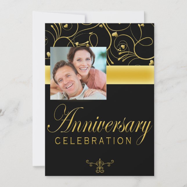 Invitation du 25e anniversaire avec photo (Devant)