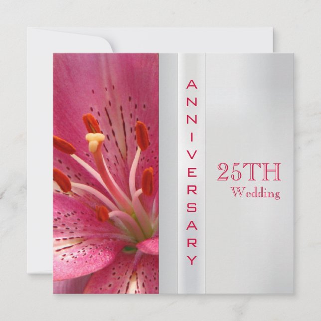 Invitation du 25e anniversaire du Mariage (Devant)