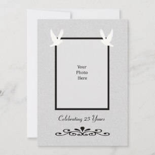 Invitation du 25e anniversaire du Mariage d'argent