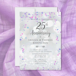 Invitation du 25e anniversaire du Mariage d'argent