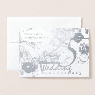 Invitation du 25e anniversaire du Mariage d'argent