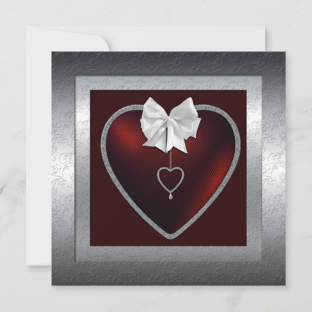 Invitation du 25e anniversaire du Mariage d'argent (Devant)