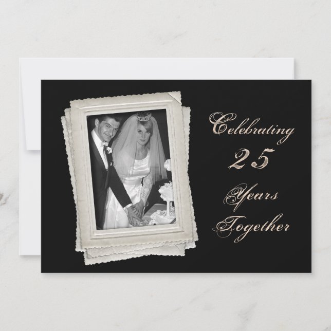 Invitation du 25e anniversaire du Mariage - Insert (Devant)
