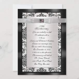 Invitation du 25e anniversaire grande taille