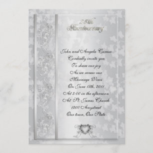 Invitation du 25e anniversaire renouveau élégant
