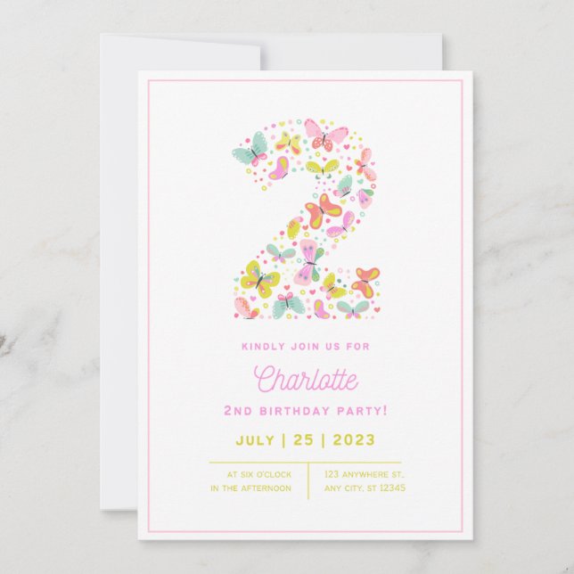 Invitation du 2e anniversaire (Devant)