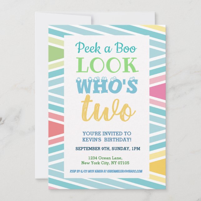 Invitation du 2e anniversaire (Devant)