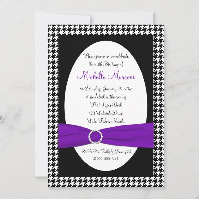Invitation du 30e anniversaire de Black and White  (Devant)