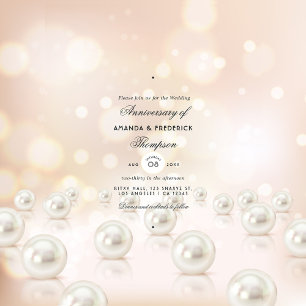 Invitation du 30e anniversaire du Mariage Pearl
