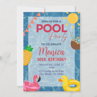 Invitation du 30e anniversaire du Pool Party