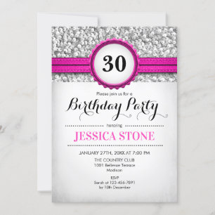 Invitation du 30e anniversaire - Silver White Hot