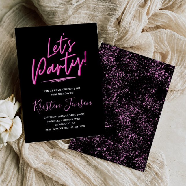 Invitation du 40e anniversaire | 40e fête d'annive (Créateur téléchargé)