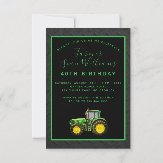 Invitation du 40e anniversaire de l'agriculteur (Devant)