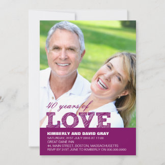 Invitation du 40e anniversaire du Mariage en viole