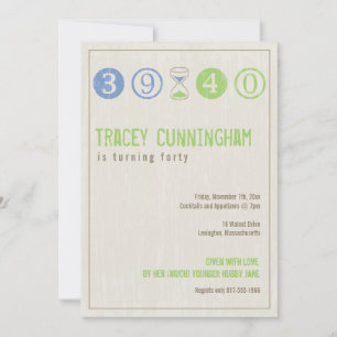 Invitation du 40e anniversaire - Personnaliser