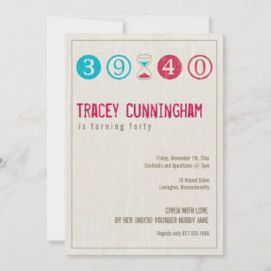 Invitation du 40e anniversaire - Personnaliser