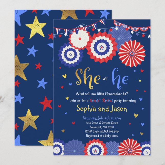 Invitation du 4 juillet à la fête de la révélation (Devant / Derrière)