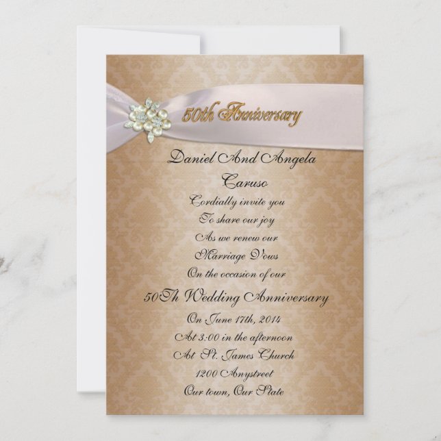 Invitation du 50e anniversaire (Devant)