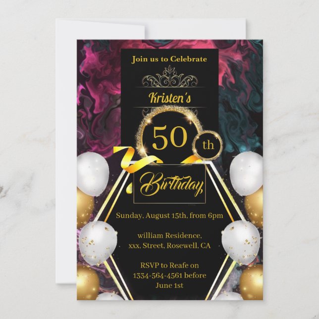 Invitation du 50e anniversaire (Devant)