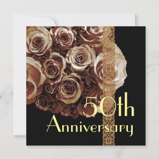 Invitation du 50e anniversaire - CHOCOLATE (Devant)
