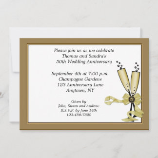 Invitation du 50e anniversaire de Champagne
