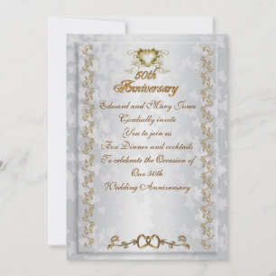 Invitation du 50e anniversaire de fête Anges victo