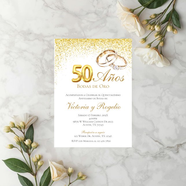 Invitation du 50e anniversaire du Mariage (Créateur téléchargé)