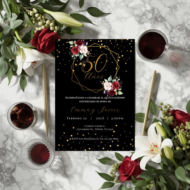 Invitation du 50e anniversaire du Mariage (Créateur téléchargé)