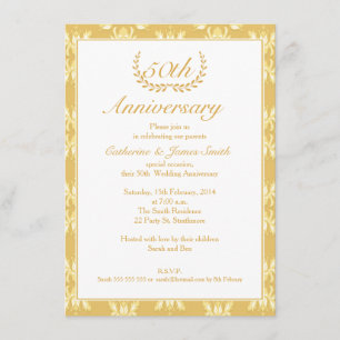 Invitation du 50e anniversaire du Mariage