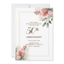 Invitation du 50e anniversaire du Mariage