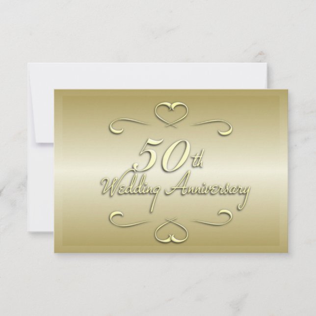 Invitation du 50e anniversaire du Mariage (Devant)