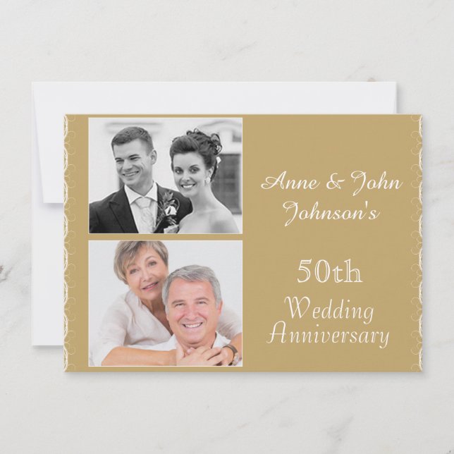 Invitation du 50e anniversaire du Mariage d'or (Devant)