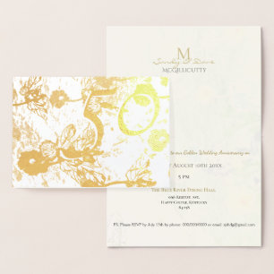 Invitation du 50e anniversaire du Mariage d'or
