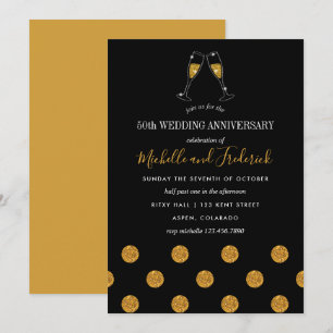 Invitation du 50e anniversaire du Mariage d'or