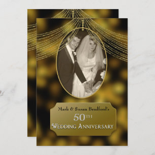 Invitation du 50e anniversaire du Mariage d'or, ph